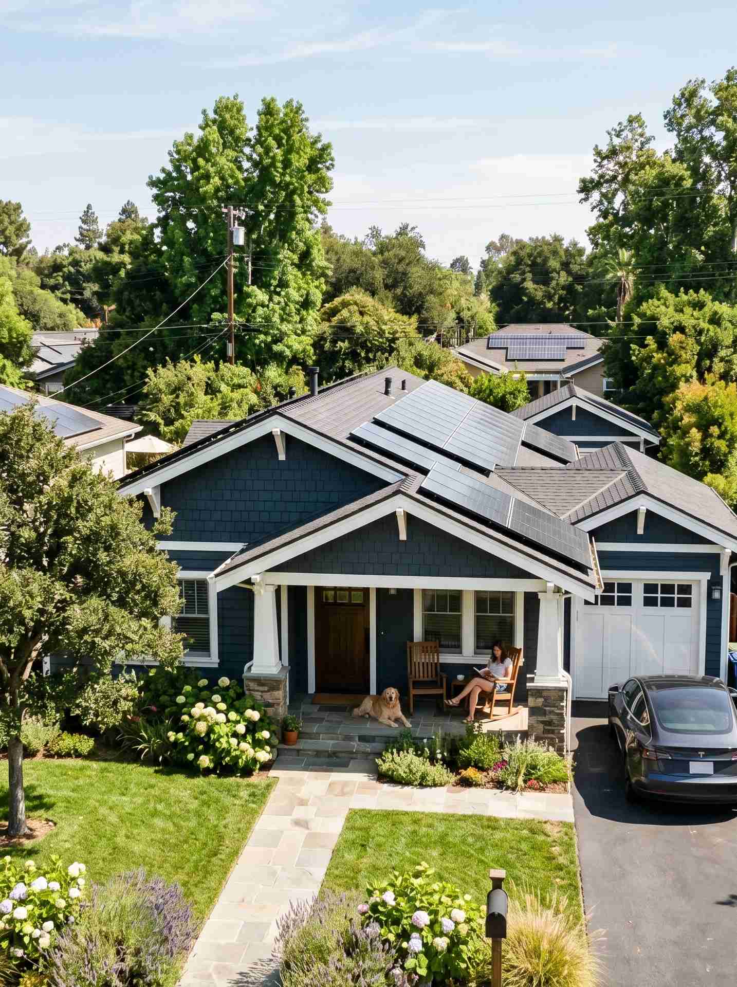 Soluciones de energía solar residencial SNAT: ejemplo de hogar clásico americano