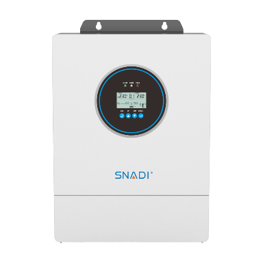 Inversor solar híbrido de red de encendido y apagado de fase dividida serie SNADI AS | diseño blanco de pared con pantalla LCD circular