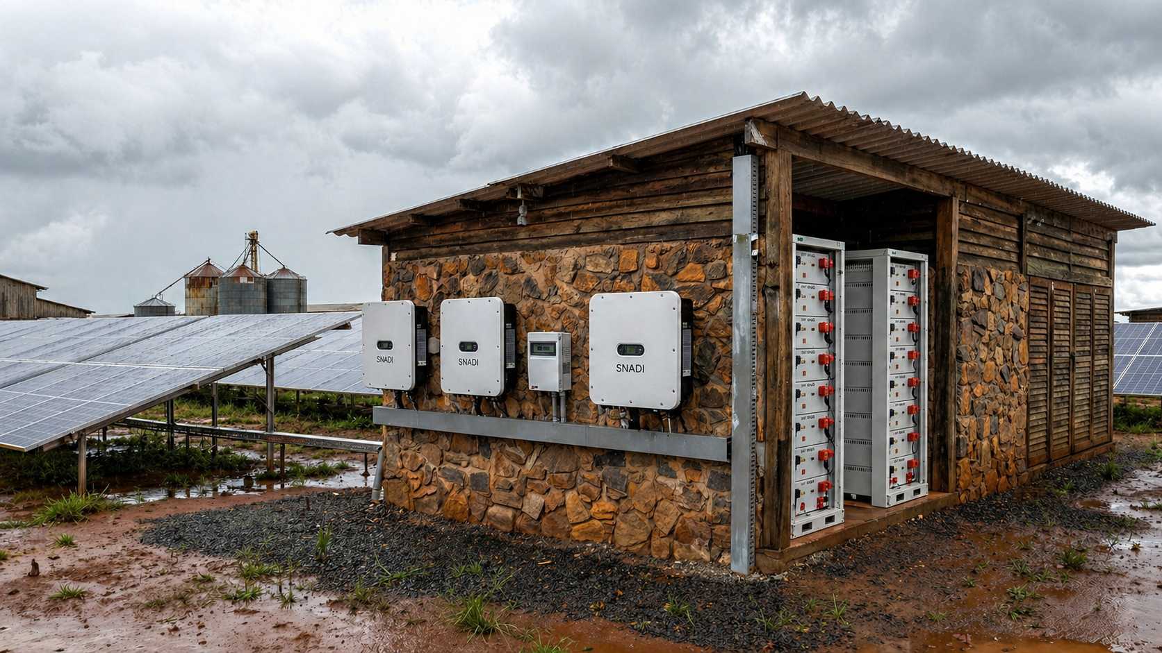 Proyecto de almacenamiento solar fuera de la red a gran escala de 400 kWh con inversores SNADI para soluciones de microrredes rurales