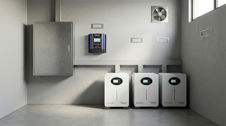 solution-de-stockage-d-énergie-solaire-intégrée-lifepo4-battery-mppt-controller