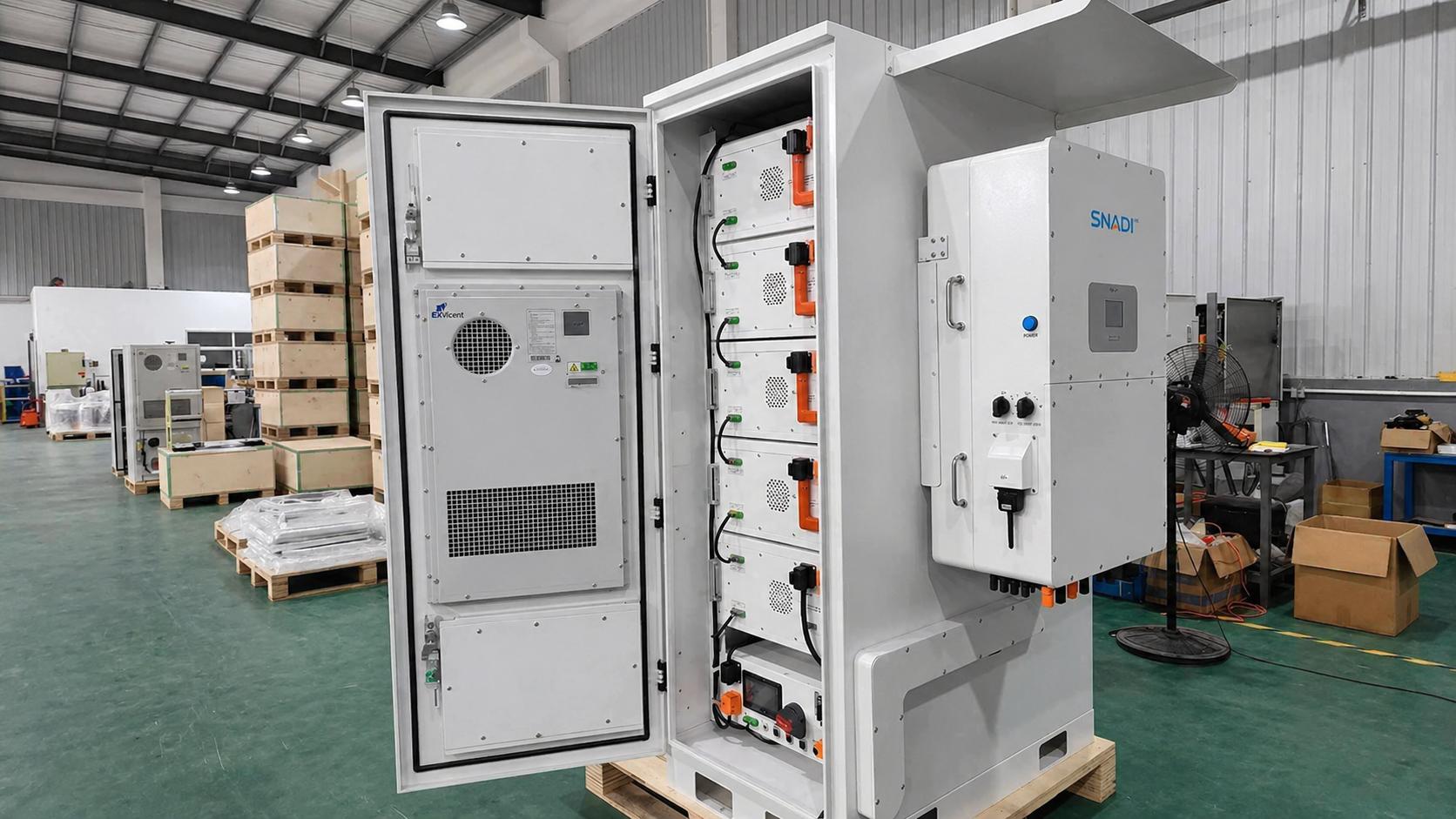 SNADI 80kWh خزانة تخزين الطاقة التجارية الكل في واحد في بوركينا فاسو.