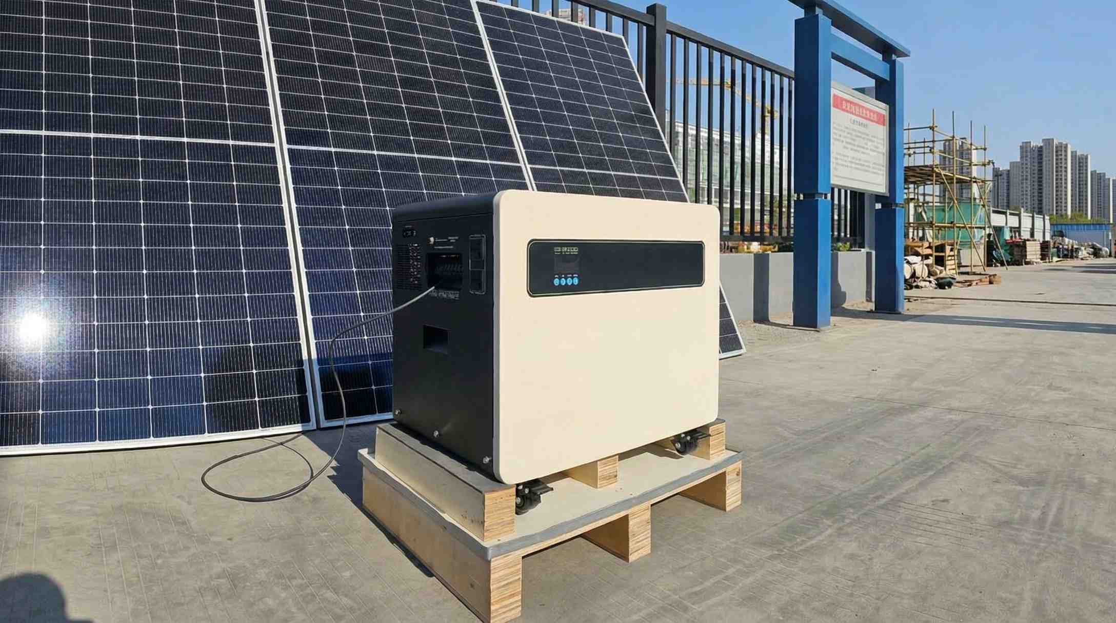 Generador de energía solar SNADI serie HTB con paneles fotovoltaicos para energía de respaldo residencial en Lagos, Nigeria.
