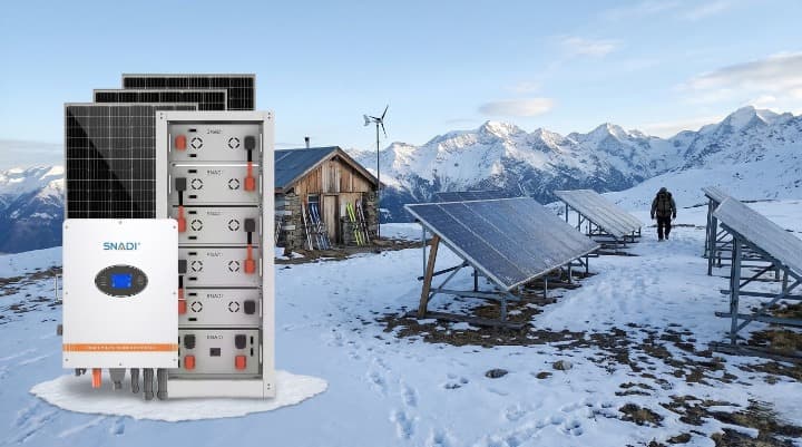 Sistemas de energía solar fuera de la red con almacenamiento de baterías de litio | SNADI y SNAT Solar 