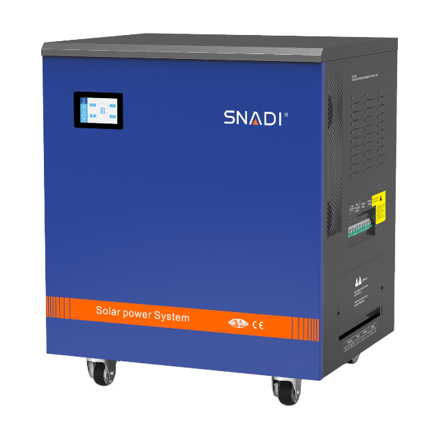 SNADI NKD series off-grid photovoltaic inverter providing 100% pure sine wave output for sensitive industrial loads.