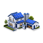 20kW off grid solar system for farms villas and small commercial sites with solar panels and battery storage